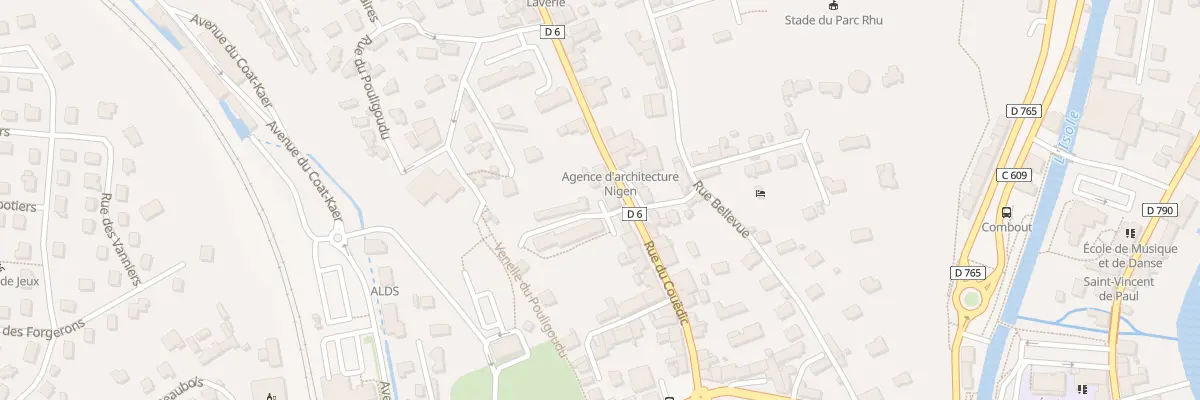 Plan du 31 Rue du Couédic à Quimperlé