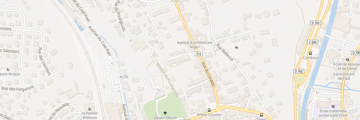 Plan du 27 Rue du Couédic à Quimperlé