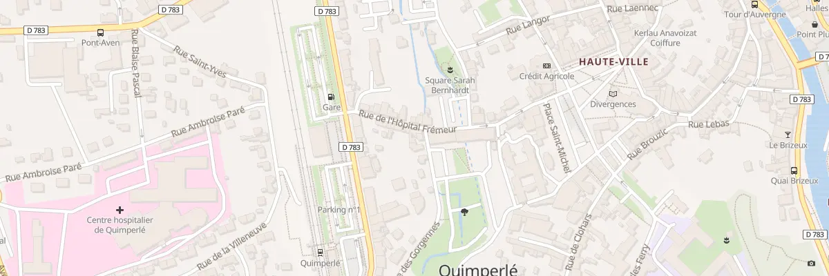 Plan du 7 Rue de l’Hôpital Fremeur à Quimperlé