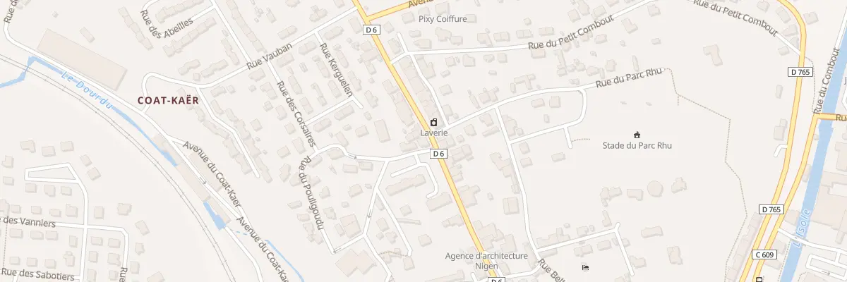 Plan du 61 Rue du Couédic à Quimperlé