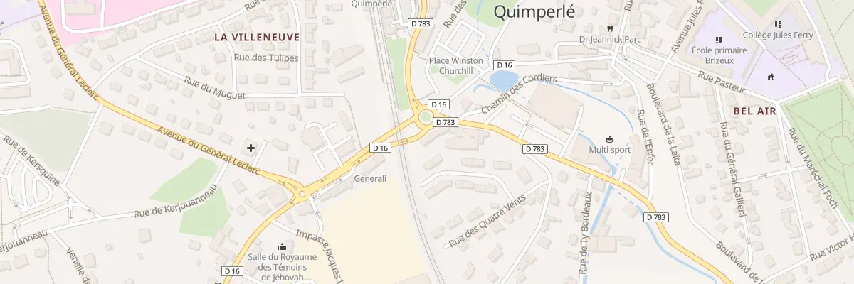 Plan du 3 Rue de Moëlan à Quimperlé