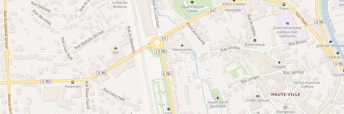 Plan du 58 Bd de la Gare à Quimperlé