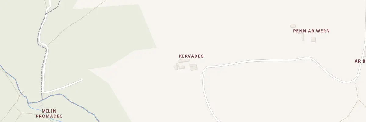 Plan du 1 Kervadeg à Plouzélambre