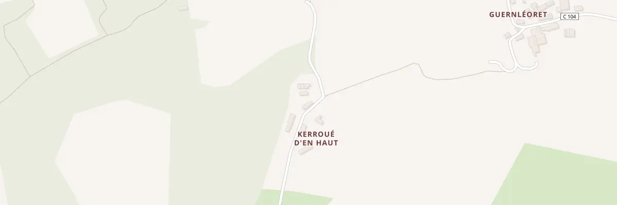 Plan du 5040 Kéroué d’En Haut à Lanvénégen
