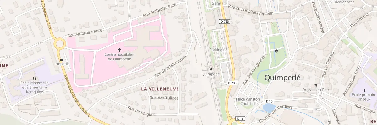 Plan du 30 Rue de la Villeneuve à Quimperlé