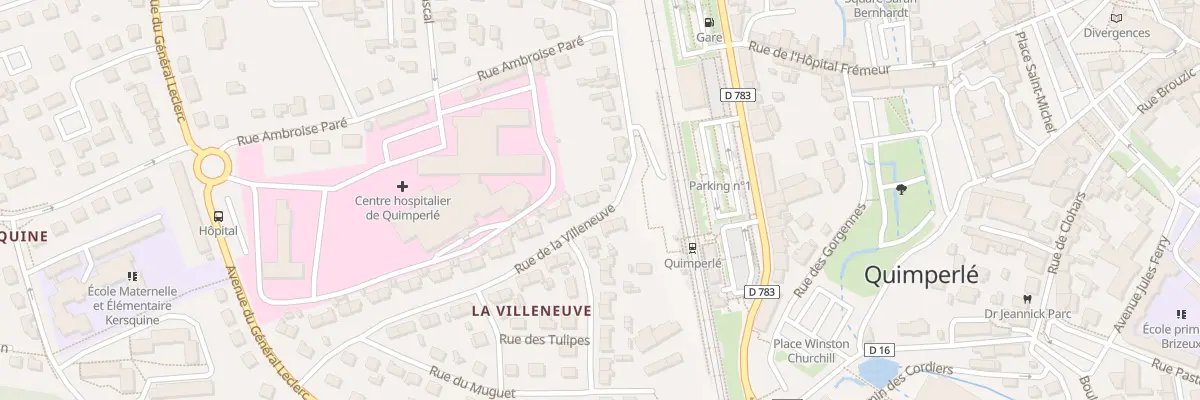 Plan du 41 Rue de la Villeneuve à Quimperlé