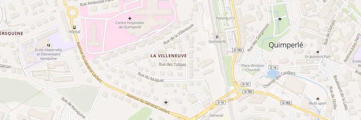 Plan du 5 Rue des Tulipes à Quimperlé