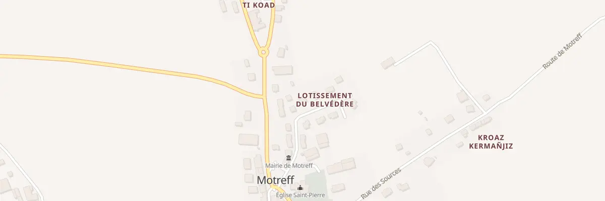 Plan du 7 Rue du Belvedère à Motreff