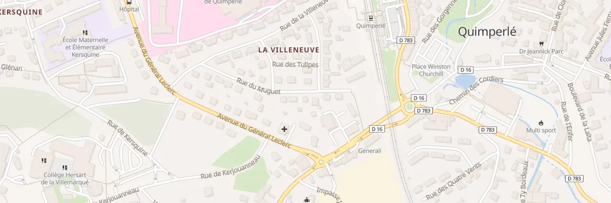 Plan du 20 Rue du Muguet à Quimperlé