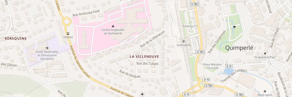 Plan du 20 Rue de la Villeneuve à Quimperlé