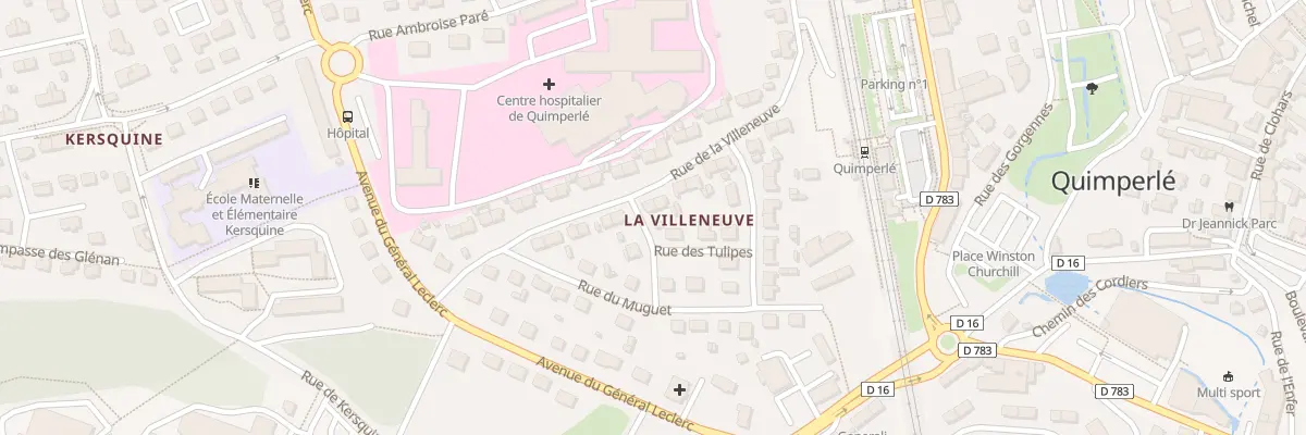 Plan du 14 Rue de la Villeneuve à Quimperlé