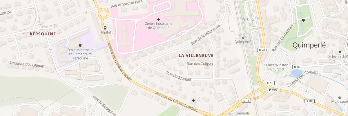 Plan du 10 Rue de la Villeneuve à Quimperlé