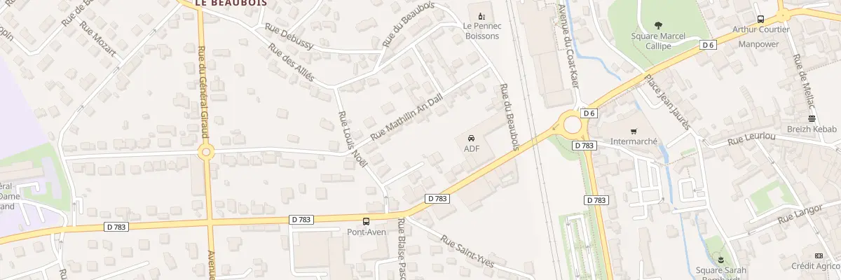Plan du 8 Rue Mathilin An Dall à Quimperlé