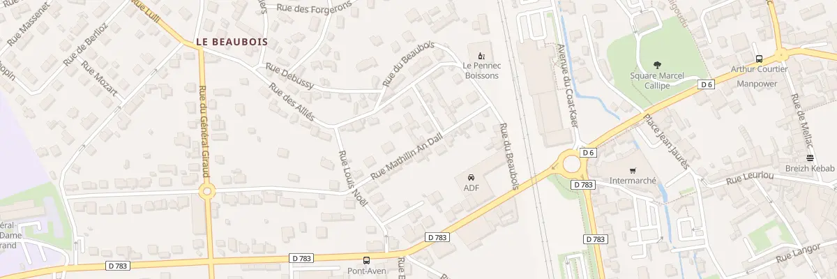 Plan du 9 Rue Mathilin An Dall à Quimperlé