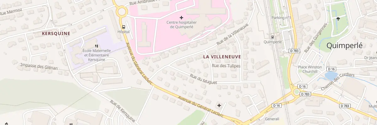 Plan du 6 Rue de la Villeneuve à Quimperlé