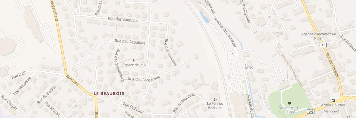 Plan du 13 Rue des Forgerons à Quimperlé