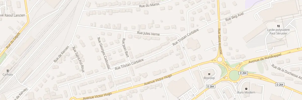 Plan du 49 Rue Tristan Corbière à Carhaix-Plouguer