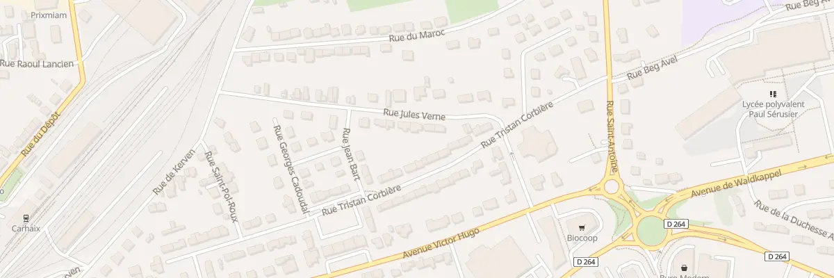 Plan du 15 Rue Jules Verne à Carhaix-Plouguer