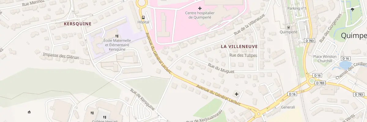 Plan du 4 Rue de la Villeneuve à Quimperlé