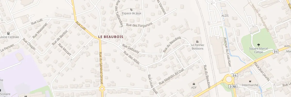 Plan du 13 Rue Debussy à Quimperlé