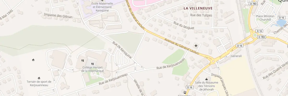 Plan du 11 Av du Général Leclerc à Quimperlé