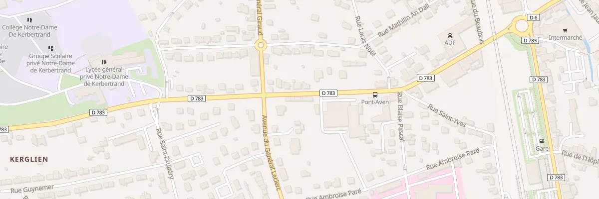 Plan du 125 Rue de Pont-Aven à Quimperlé