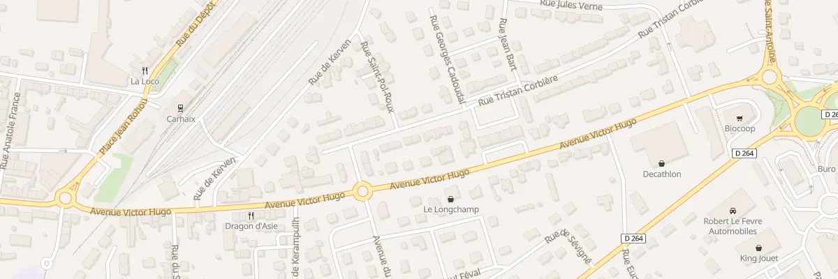 Plan du 12 Rue Tristan Corbière à Carhaix-Plouguer