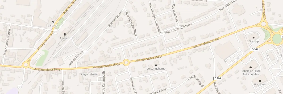 Plan du 10 Rue Tristan Corbière à Carhaix-Plouguer