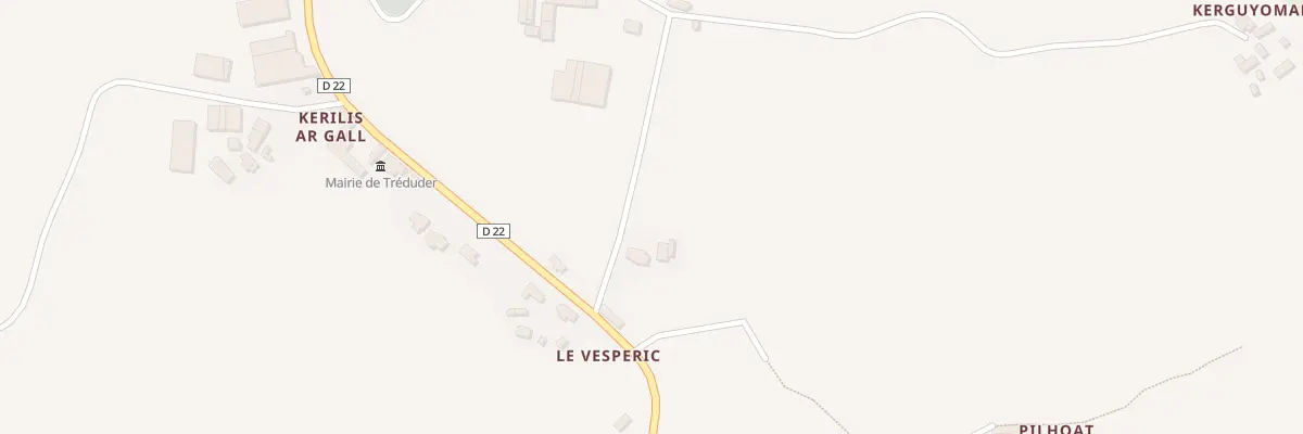 Plan du 2 Rte de Kerillis à Tréduder