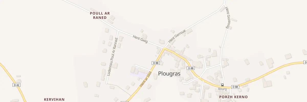 Plan du 12 Hent ar Skol à Plougras