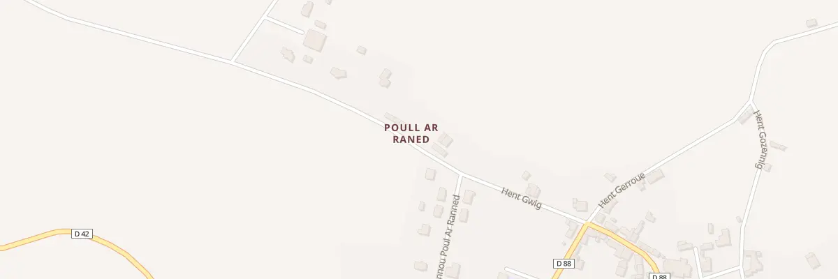 Plan du 2 Poul ar Raned à Plougras