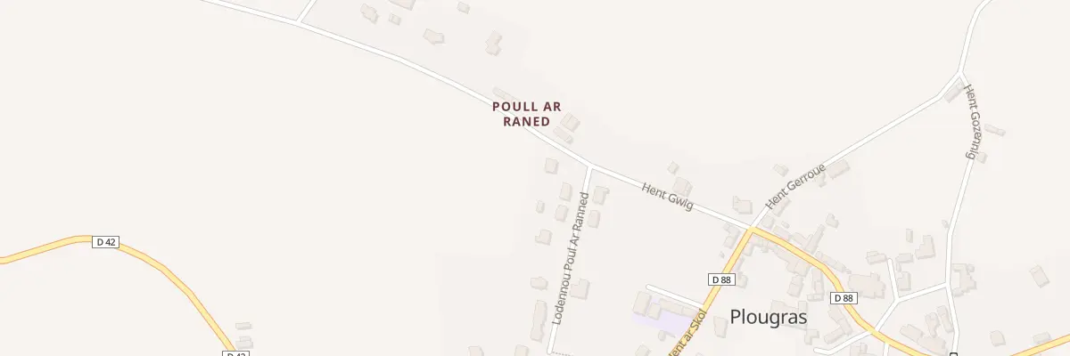 Plan du 2 Lodennou Poul ar Raned à Plougras