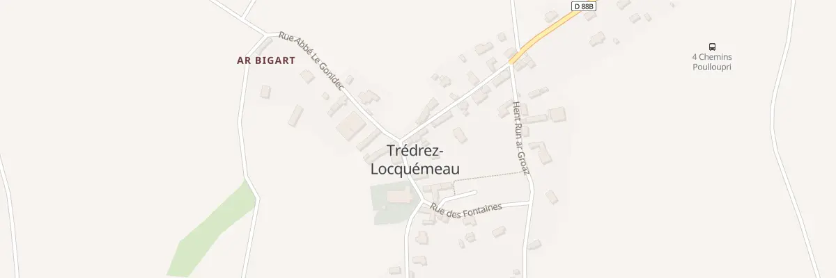 Plan du 16 Hent Sant Erwan à Trédrez-Locquémeau