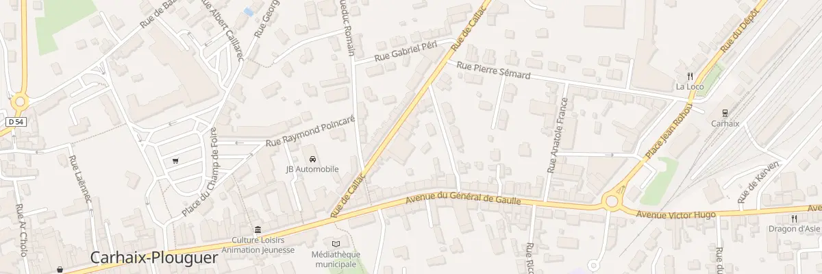 Plan du 18 Rue de Callac à Carhaix-Plouguer