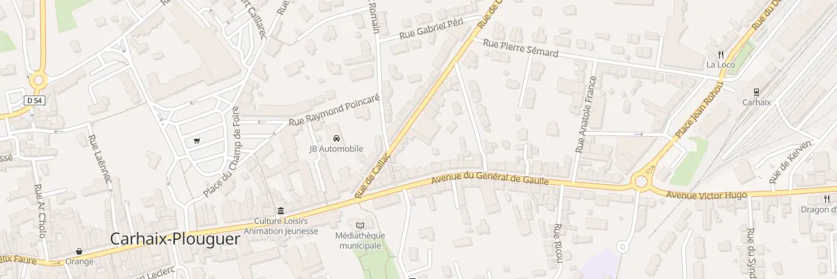 Plan du 14 Rue de Callac à Carhaix-Plouguer