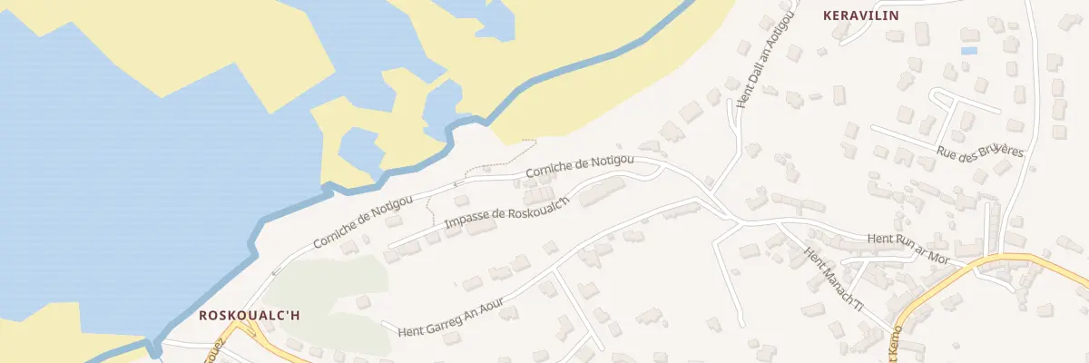 Plan du 1 Cor de Notigou à Trédrez-Locquémeau