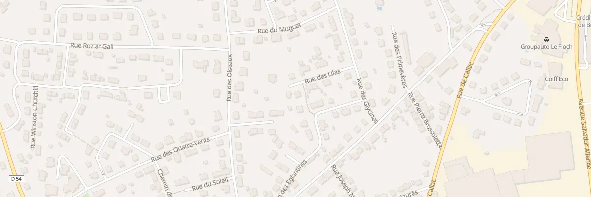 Plan du 7 Rue des Lilas à Carhaix-Plouguer