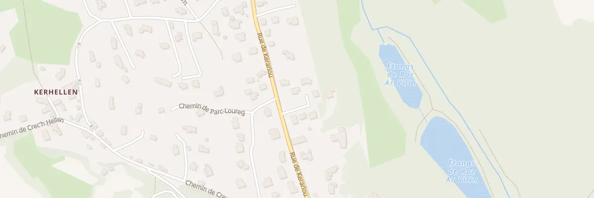 Plan de la Rue de Kerariou à Trébeurden