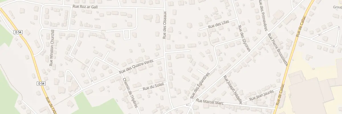 Plan du 10 Rue des Oiseaux à Carhaix-Plouguer
