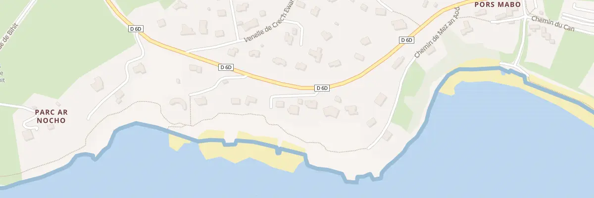 Plan du 46 Corniche de Pors Mabo à Trébeurden