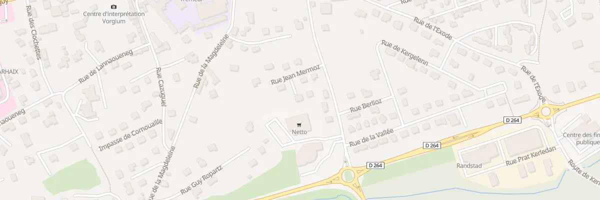 Plan du 3 Rue Jean Mermoz à Carhaix-Plouguer