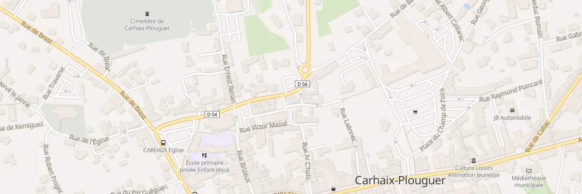 Plan du 10 Rue Oberhausen à Carhaix-Plouguer