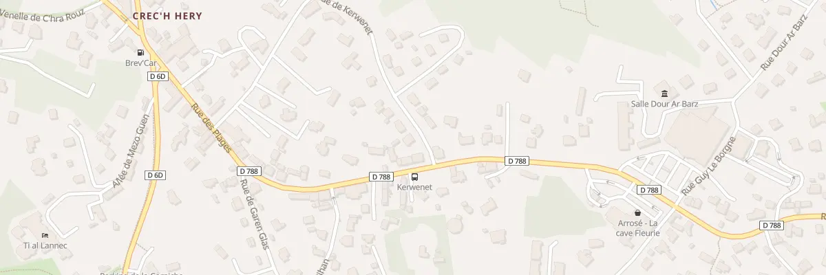 Plan du 1 Rue de Kerwenet à Trébeurden
