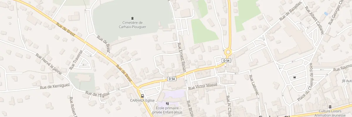Plan du 7 Rue Ernest Renan à Carhaix-Plouguer