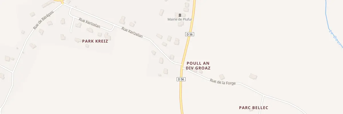 Plan du 2 Rue de Kerizella à Plufur
