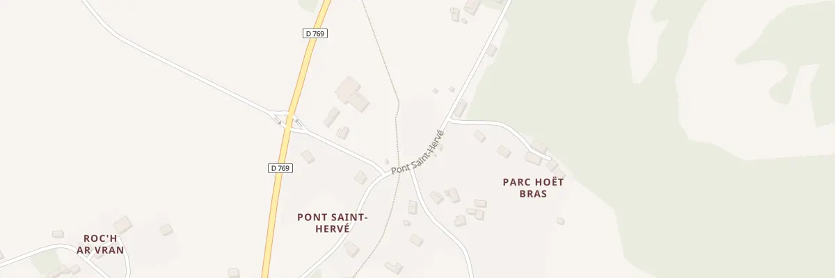 Plan de Pont Saint Herve à Gourin