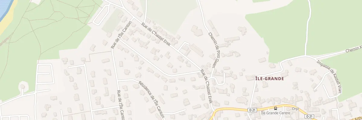 Plan du 15 Rue de Kastell Erek à Pleumeur-Bodou