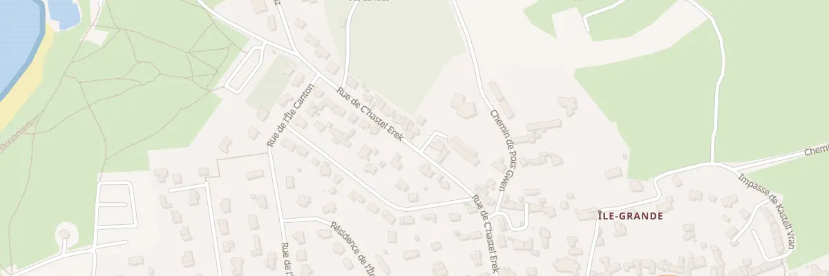 Plan du 18 Rue de Kastell Erek à Pleumeur-Bodou