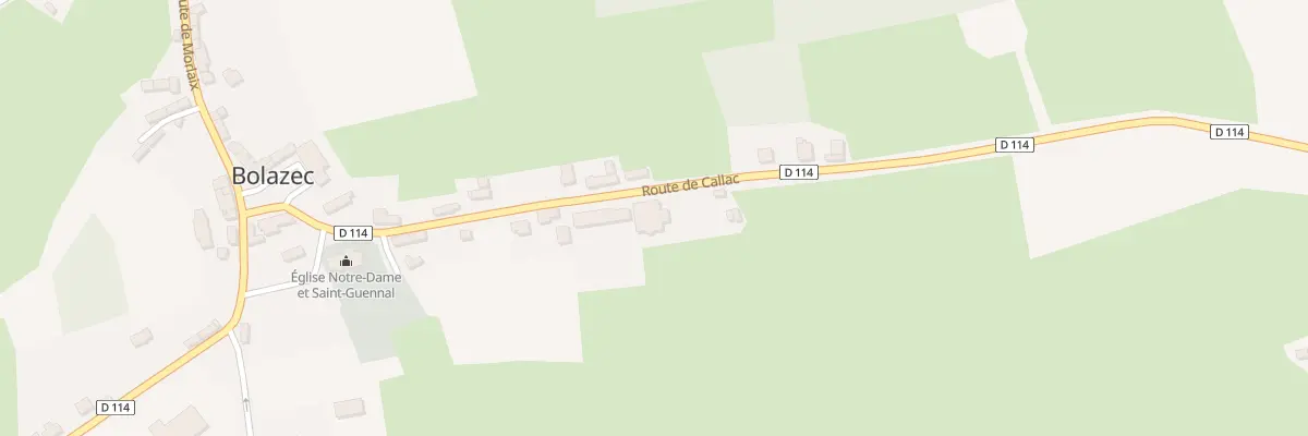 Plan du 14 Rte de Callac à Bolazec