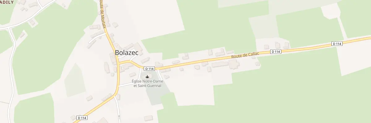 Plan du 7 Rte de Callac à Bolazec